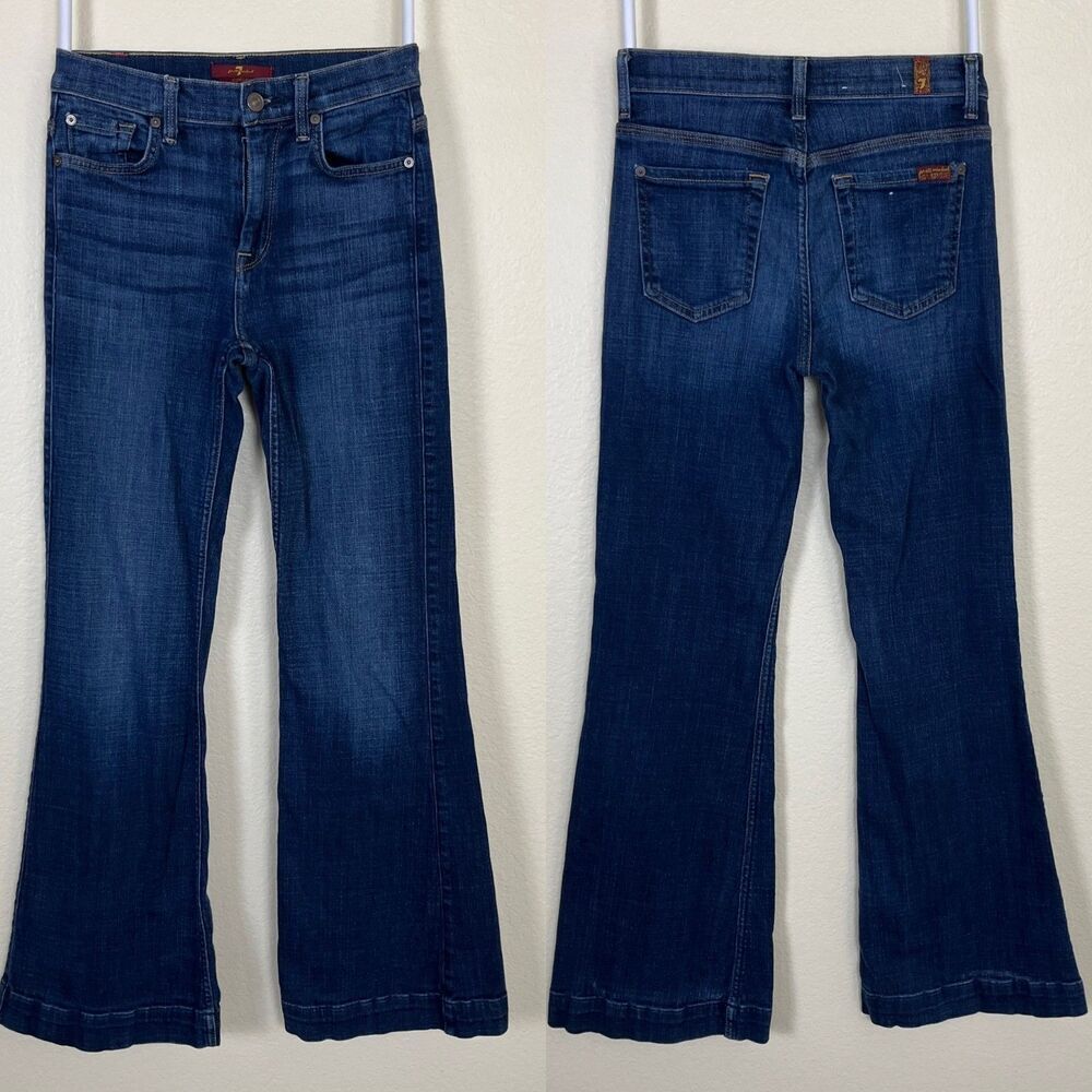 7 For All Mankind Women's Size 24 Ginger Low Rise Denim Jeans Y2K Rodeo Western